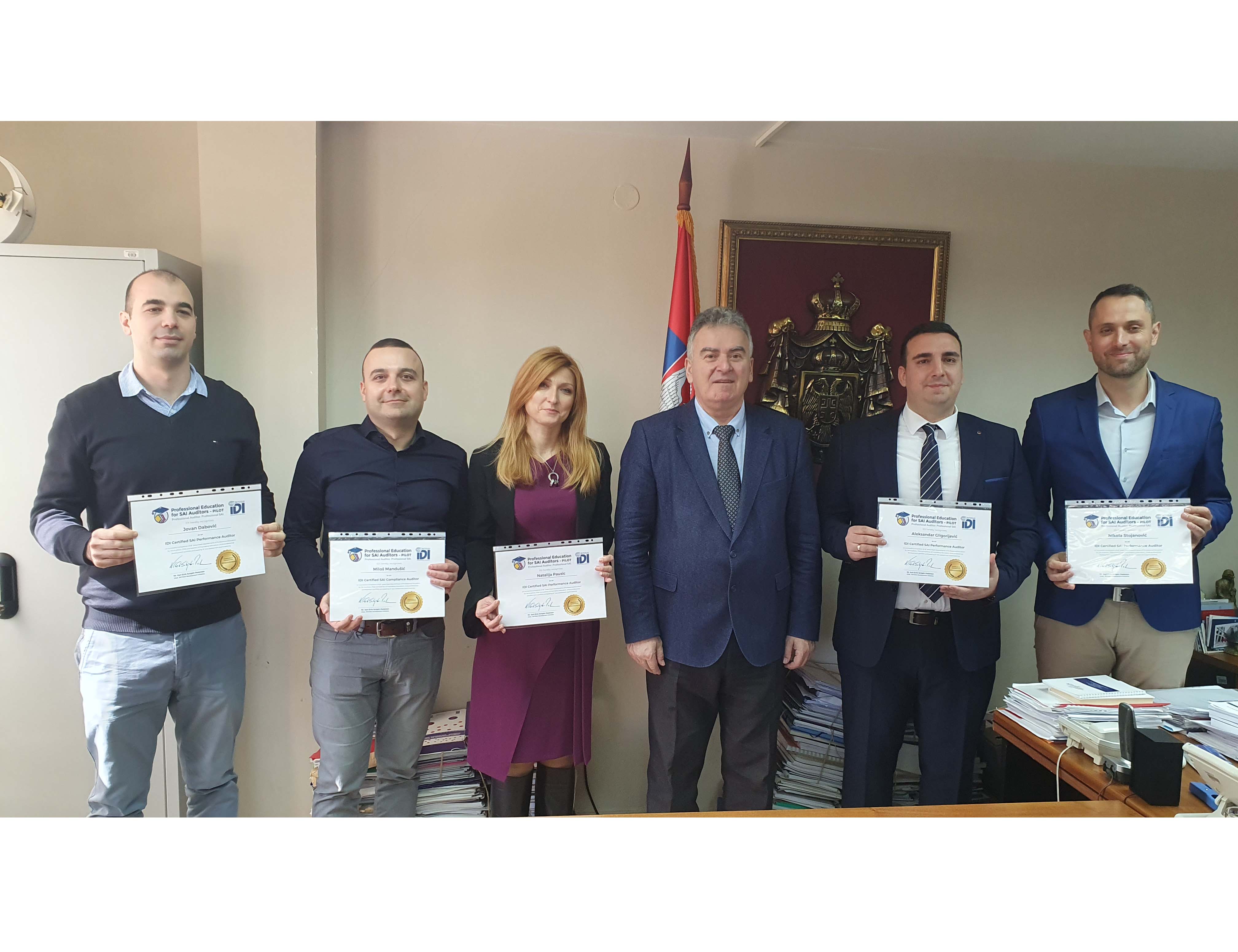 Уручено пет ИНТОСАИ сертификата запосленима ДРИ